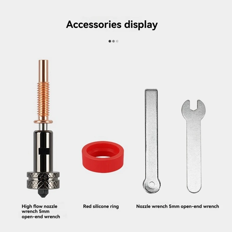 For REVO Hotend Extruder High Flow Hardened Steel Nozzle 0.4Mm Replaceable Nozzles 3D Printer Accessories