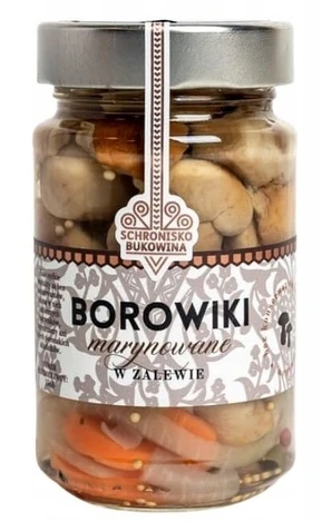 Champiñones Boletus marinados en pepinillo 220g-Rivugio Bukovina