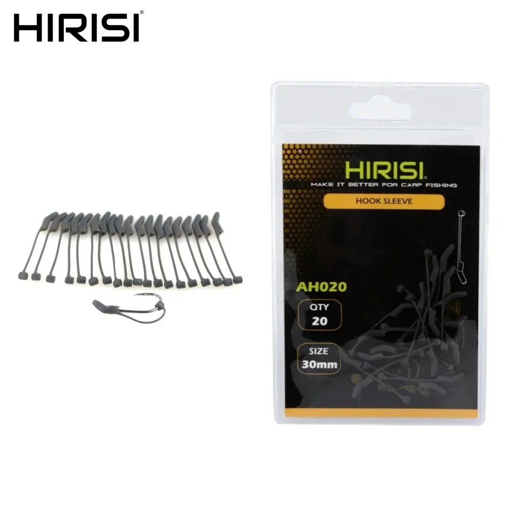 

Hirisi 20pcs Hook Sleeves Ready D-Rig Aligner Anti Tangle For Pop Up Boilies Tackle AH020