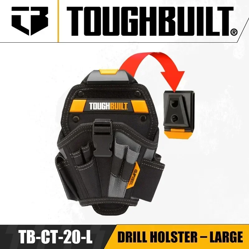 TOUGHBUILT TB-CT-20-L Drill Holster – Large Hand Drill Special Belt Bag Decoration Portable Tool Bag