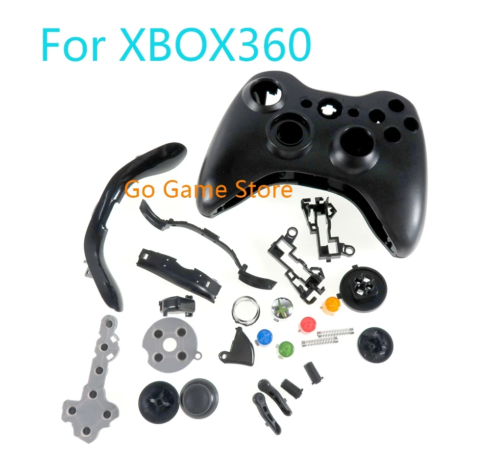 1set for Xbox360 XBox 360 Joystick Wired Wire Controller Cover Housing shell Case with All Parts Button Full Shell