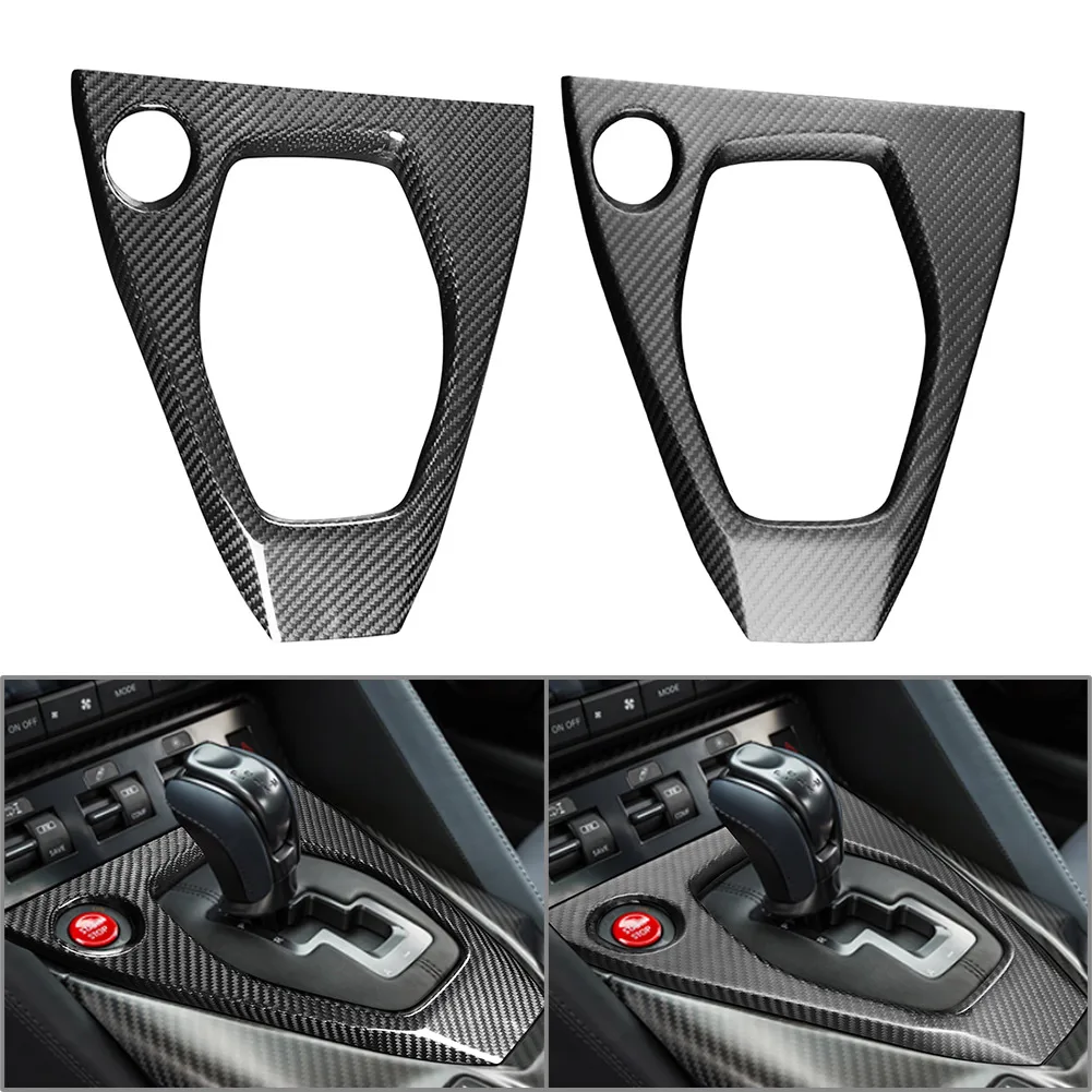 

Carbon Fiber Car Center Console Gear Shift Panel Cover Trim Decoration For Nissan GTR R35 2017 2018 2019 2020 2021 2022