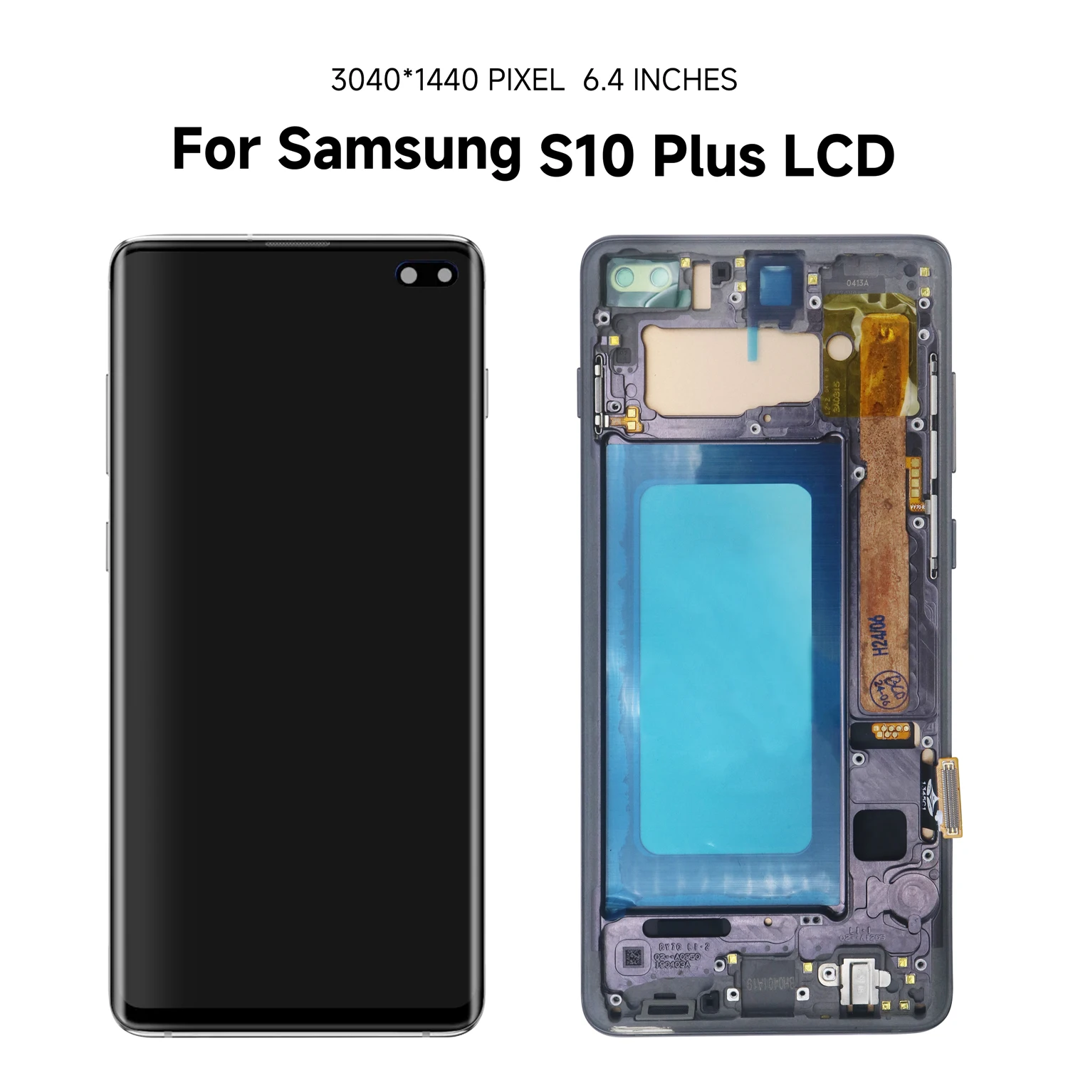 S10 Plus per Samsung 6.4 \'\'testato S10 + G975F G975U G975W G975 Display LCD Touch Screen Digitizer Assembly sostituzione