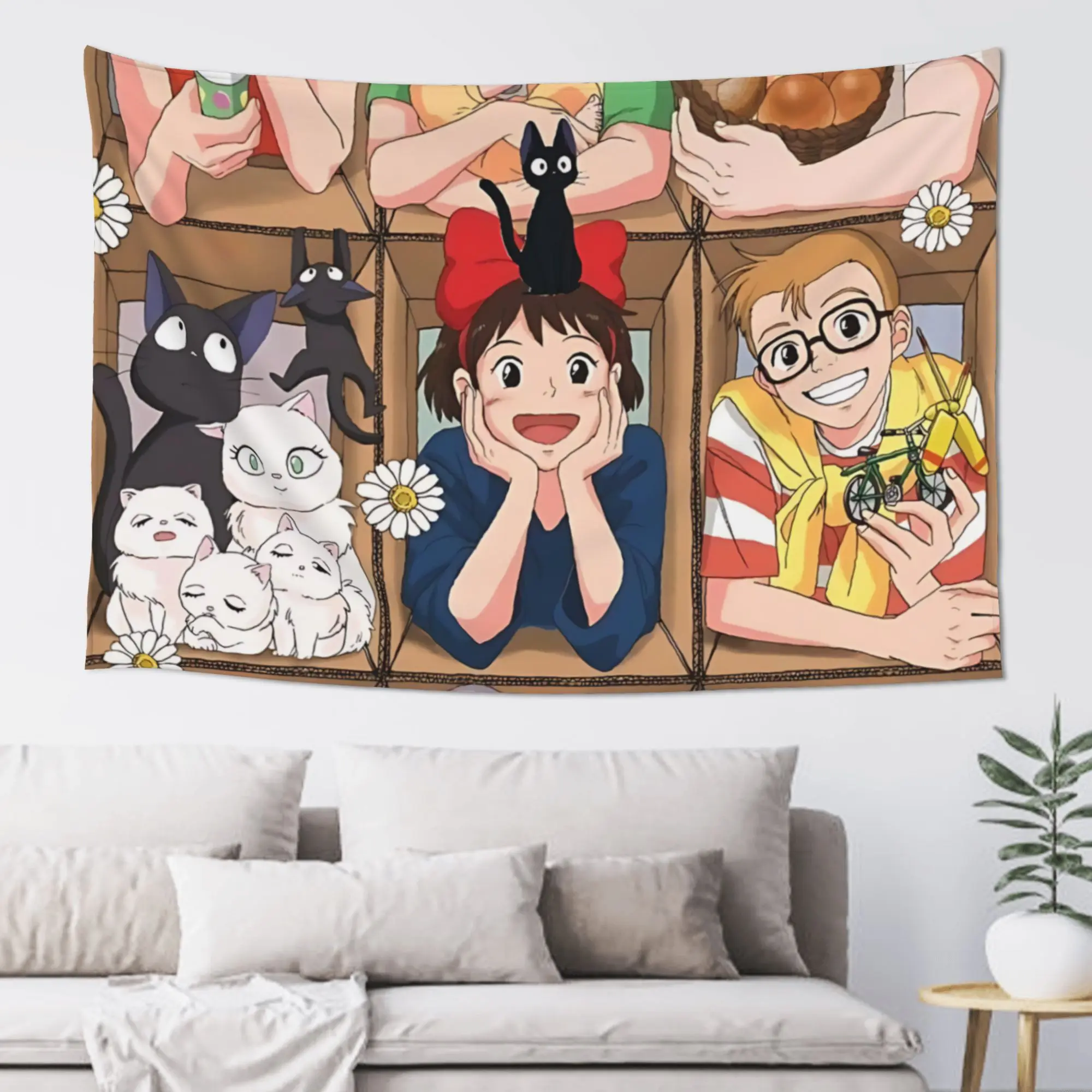 Anime Kikis Delivery Services Cutecore Tapestry Room decoration  Home Decoration Tapestry Decor Accessories Cute Room Decor