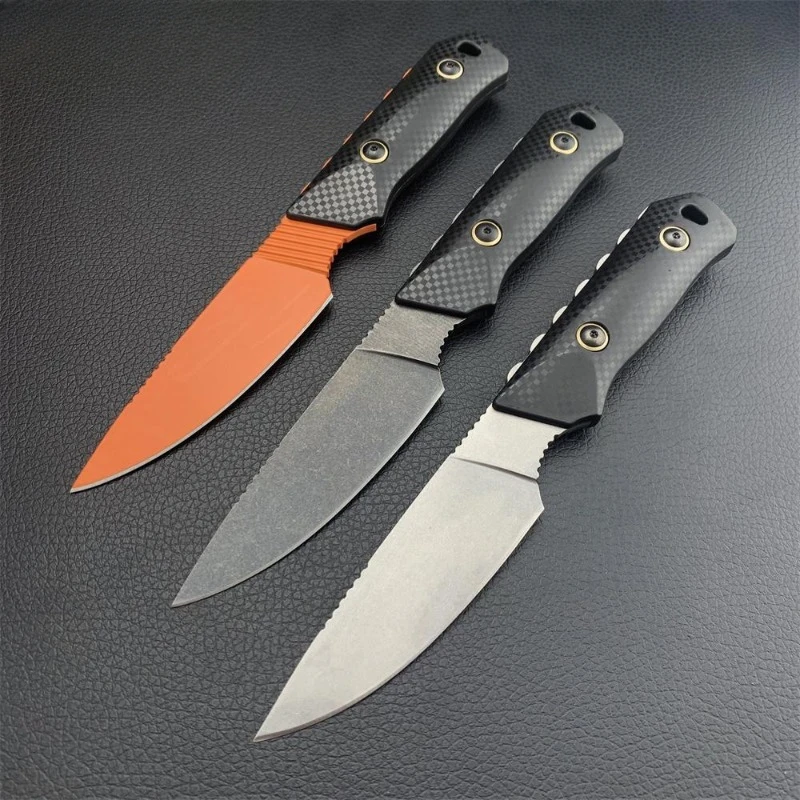 BM 15600 고정 블레이드 칼 D2 강철 블레이드 나일론 섬유 핸들 야외 캠핑 전술 자기 방어 휴대용 다기능 도구