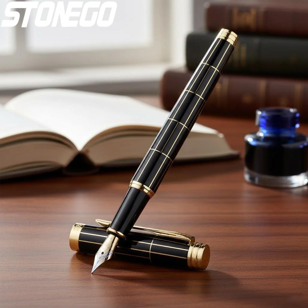 

Deluxe Metal Fountain Pen Convertible Calligraphy Pen for Writing Drawing Office Supplies Ink Refill Not Included