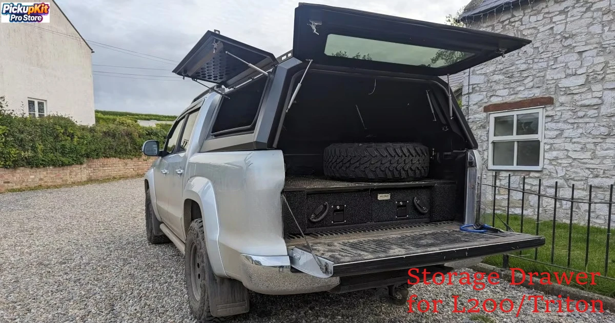 

Off-road Aluminum Alloy Pickup Truck Rear Camping Storage Roller Drawer for L200/Triton
