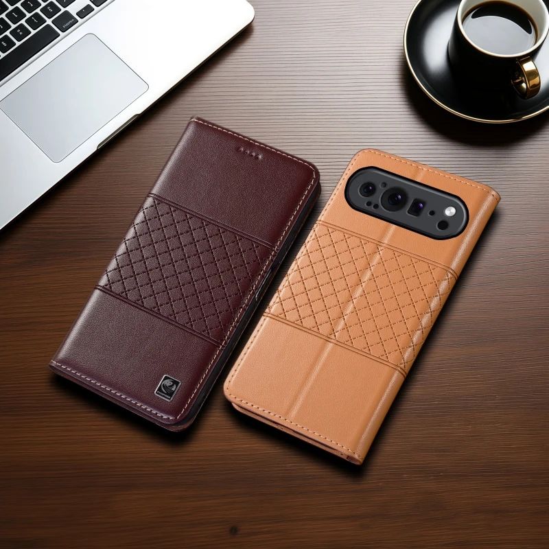 

Nappa Genuine Leather Magnetic Flip Cover For Google Pixel 9 9A 8 8a 7 7A 6 6A Pro 3 4 5 3A 4A 5A XL Wallet Phone Case Cases
