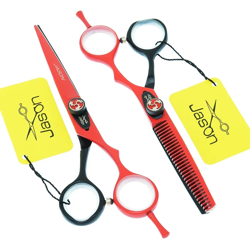 Jason 6 inch Professional Hairdressing Cutting Scissors Barber Salon Sharp Hair Thinning Shears Japan Steel Haircut Tools A0103D