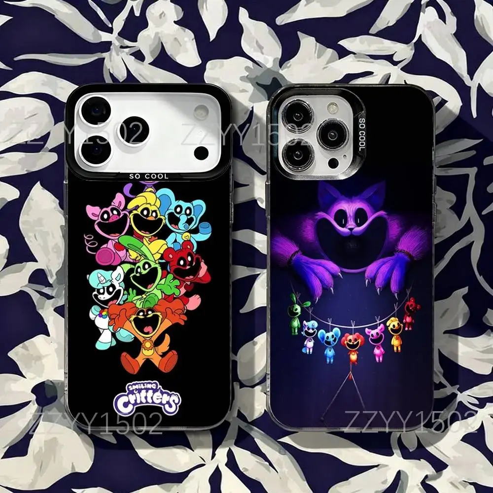 

S-SmilingS Game C-Critter Phone Case For iPhone 17,16,15,14,13,12,X,8,Pro,Max,Plus,SE4,Air,Mini HD Black IMD Matte