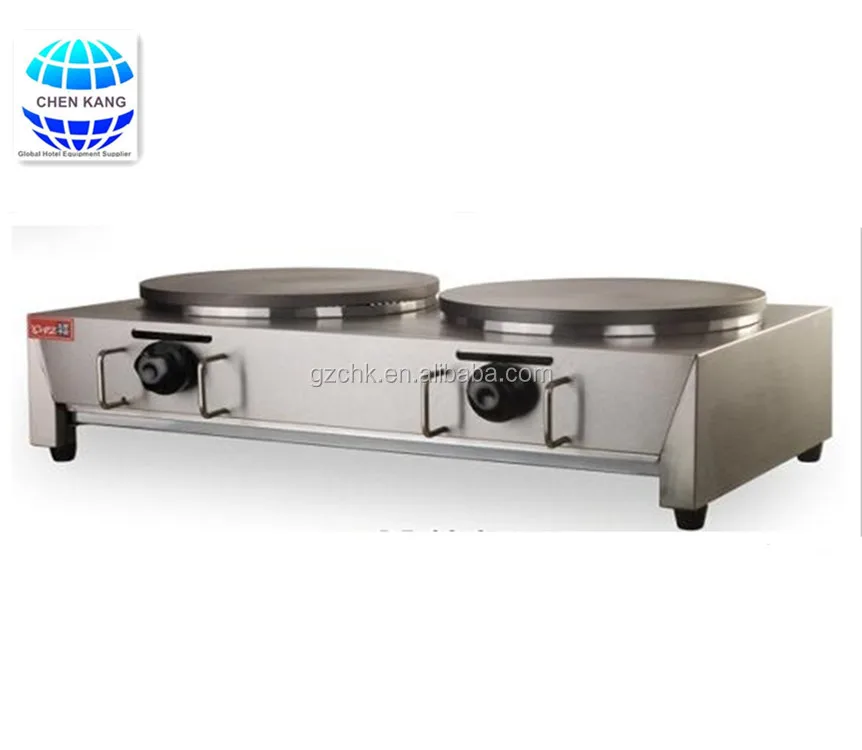 Commercial table top pancake maker/double plate crepe maker by gas