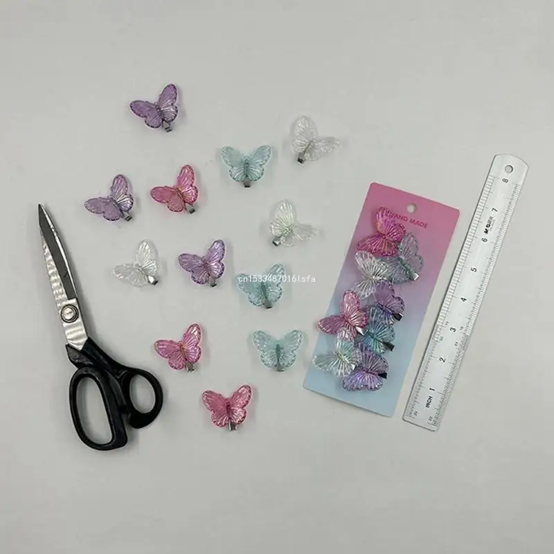 Headdress ผม Bowknot Hairgrip คลิป Clear Butterfly Hairpin สำหรับเด็กผู้หญิงเด็กวัยหัดเดินทารก Headwear Hairclip Barrettes