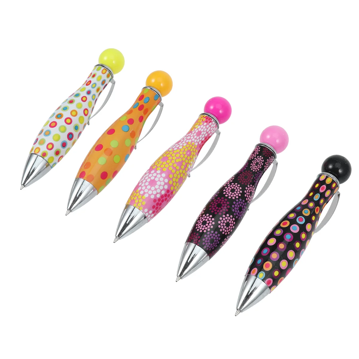 

10 Pcs Cartoon Bowling Ball Point Pen Tyre Stationery 1051X200X200CM Creative Ballpoint Spotted