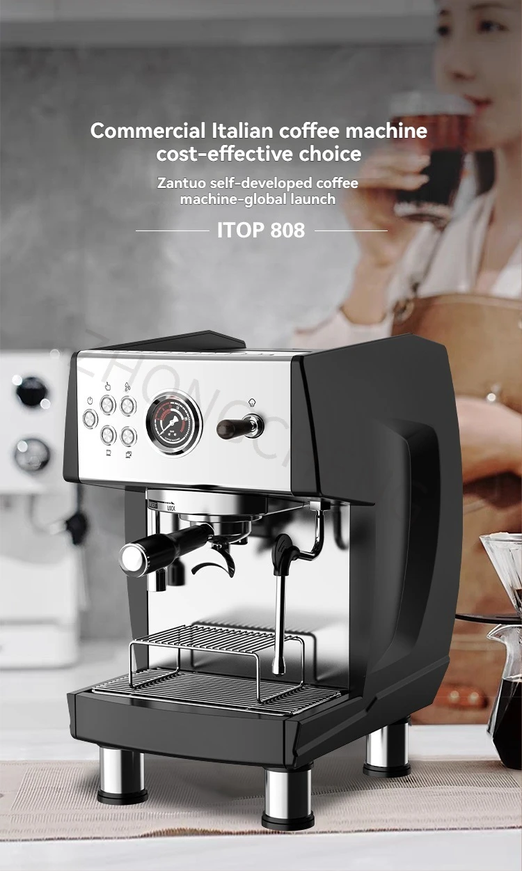 Coffee Maker Coffee Machine Stable Pressure Extraction Pre Soaking PID Temperature Control Continuous Cup Flavor Coffee Machine