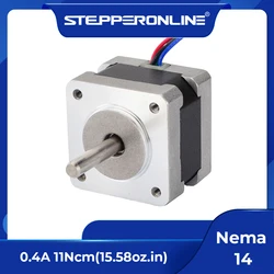 0.9deg Nema 14 Stepper Motor 11Ncm 0.4A 35x35x28mm Stepping Motor 4-lead for DIY CNC 3D Printer Motor
