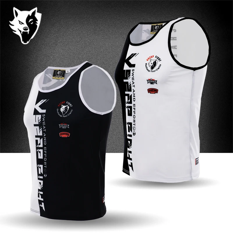 VSZAP men's sleeveless printed vest, tight-fitting quick-dry clothing, fitness training wear, sports