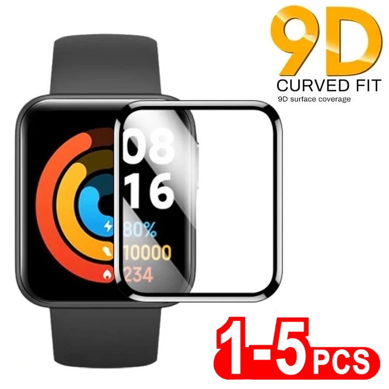 9D Curved Soft Glass Film for Redmi Watch 2 3 Lite 3 Active Full Screen Protector for Xiaomi Mi Watch Color Lite 2019 POCO Watch