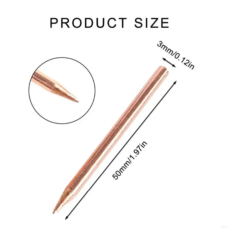 

B0KC 18650 Spots Welder Electrode Tip 50mm Needle for Battery Assembly 2 Pair