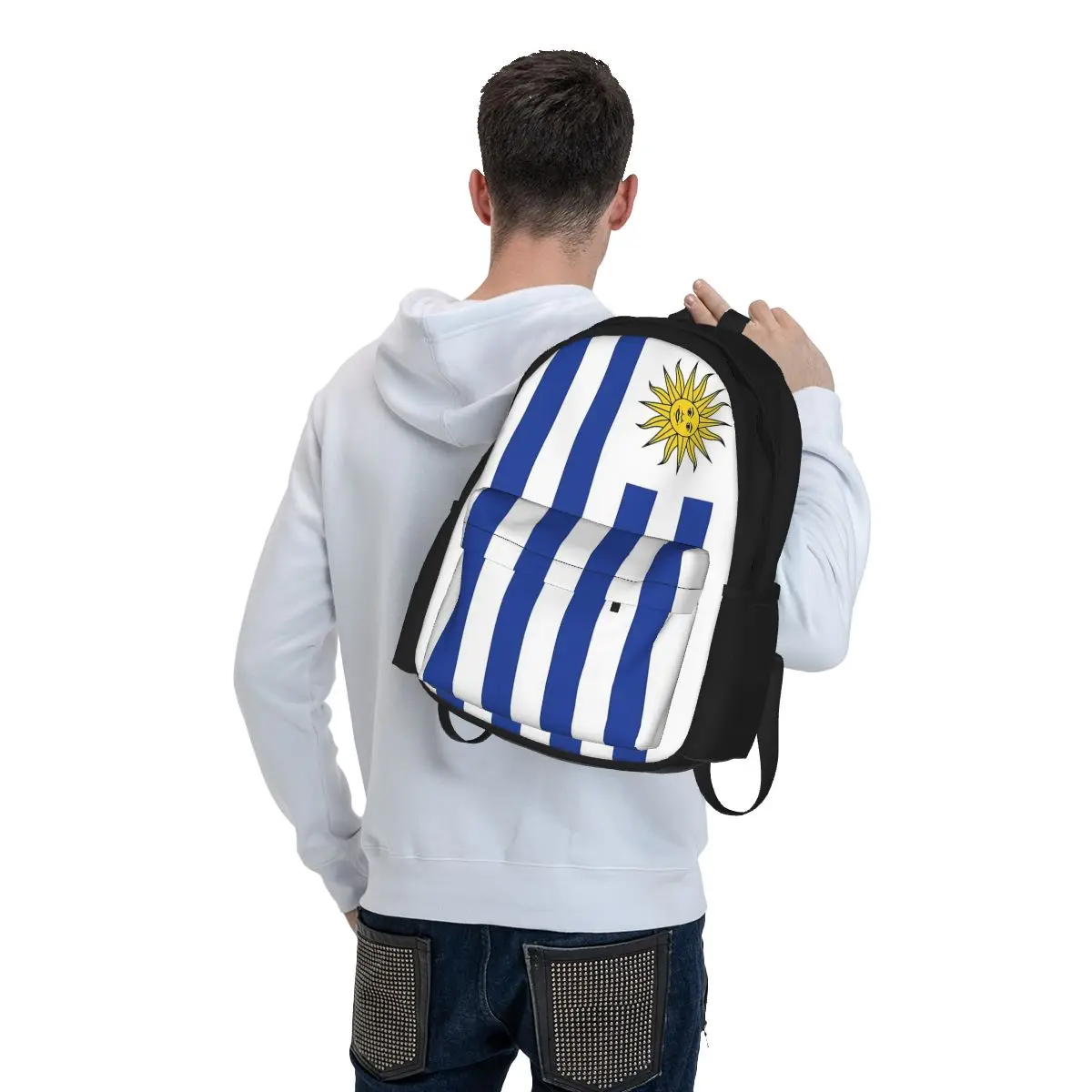 Mochila con bandera de Argentina para niños y niñas, morral escolar de dibujos animados, mochila de viaje, bolso de hombro