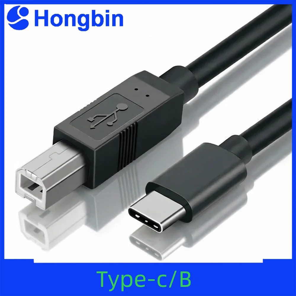 Câble USB Type C vers USB Type B 2.0 pour le nouveau MacBook Pro, HP, Canon, Brother, Epson, Dell, Samsung, imprimante, scanner, câbles d'imprimante Type C