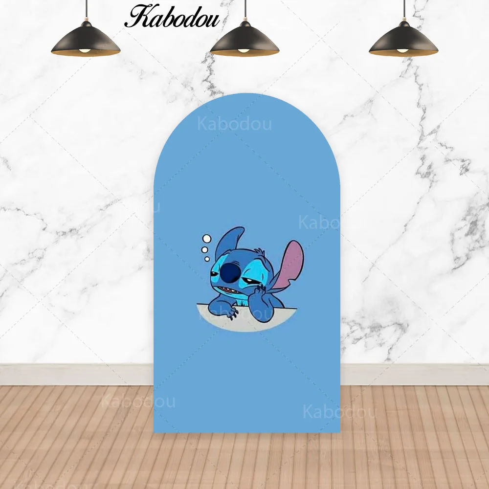 Disney Stitch Arch Photo Backdrop Arched Wall Boys Birthday Party Decoration Chiara Photography Background