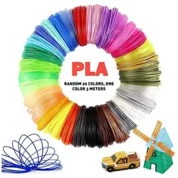 20 colori 1.75mm filamento per stampante 3D filamento PLA per penne 3D materiali ecologici 3 metri/colore