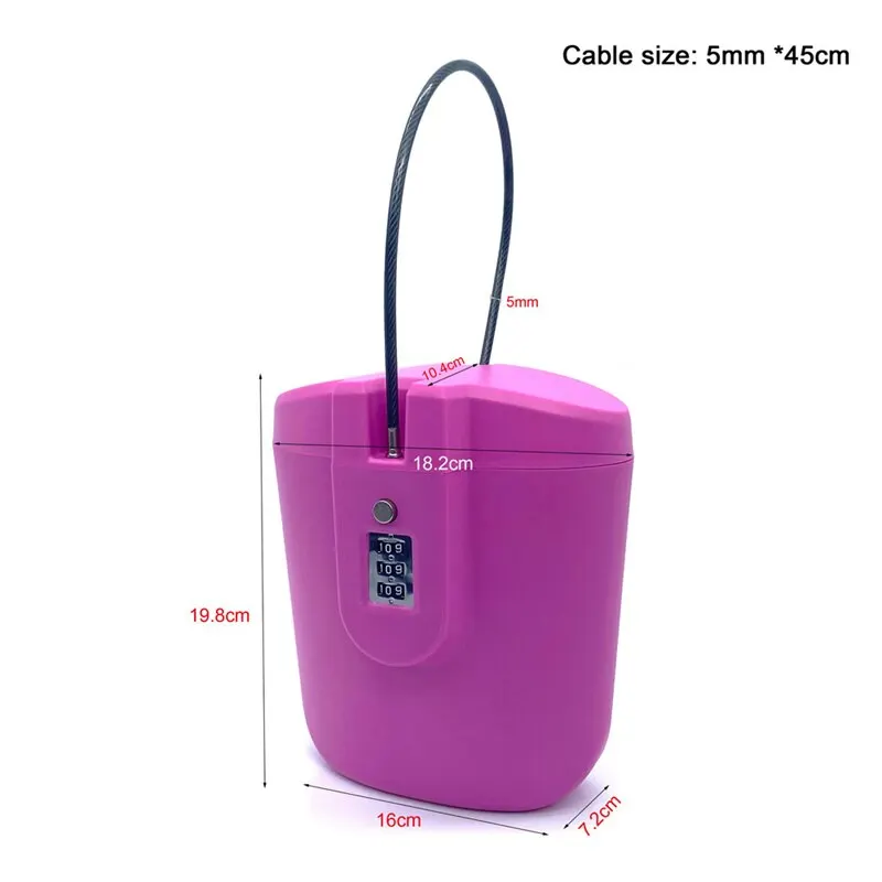 Nero New Portables Beach Bucket Password Box Storage Outdoor Mini Phone Wallet Safe Boxs maniglia portatile Designer Anti caduta