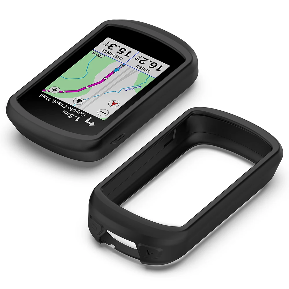 Garmin EDGE Explore2 Case GPS Bike Computer Silicone Cover Rubber Odometer Protective Case + HD Film (For Garmin EDGE Explore2)