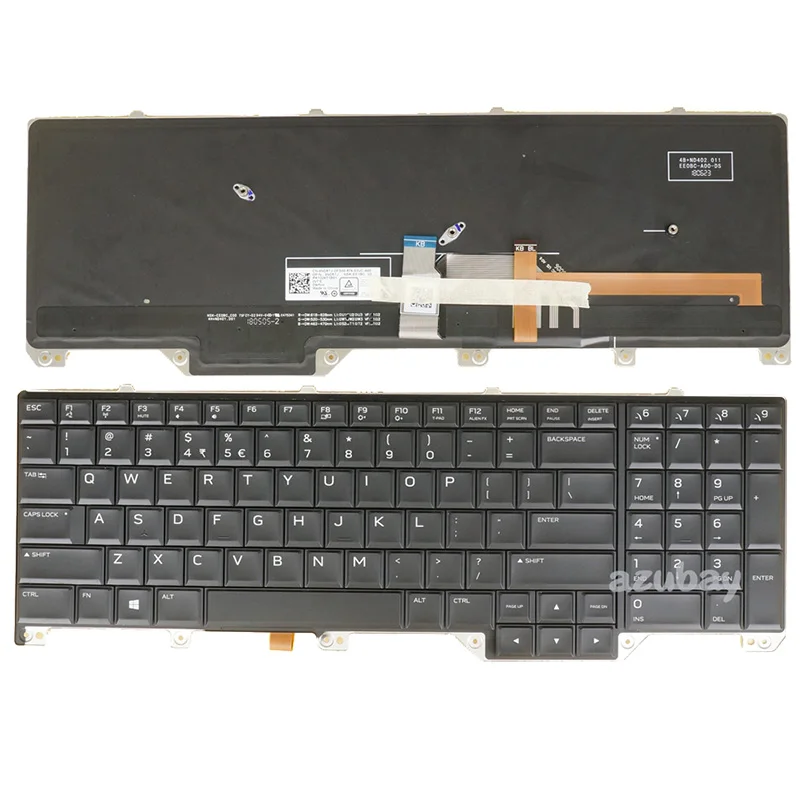 US UK Nordic LA Spanish Italian JA Keyboard for Dell Alienware 17 R4 R5 00WN4Y 0CF2YW 0MYC43 0JK42R 0K5P54 0YMYCW 0V786R Backlit