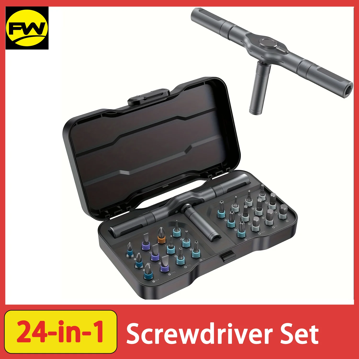 24 in 1 Magnetic Screwdriver Set, DIY Ratchet Mini Screwdriver Set, Removable self-Assembly Precision Screwdriver kit