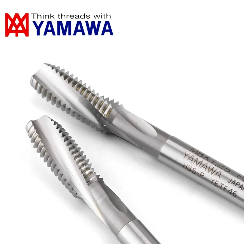 Japan Import YAMAWA Spiral Fluted Tap Pointed PM-SP PM-PO M3 M4 M5 M6 M8 Machine Thread Taps For HRC 45° High Hardness Steel