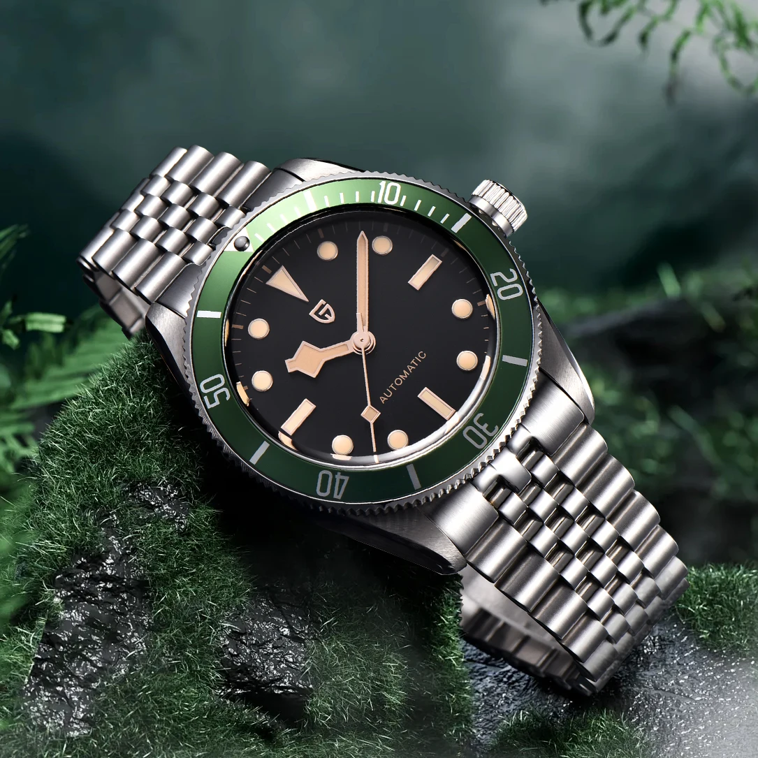 2025 PAGANI تصميم جديد ريترو فاخر ساعة أوتوماتيكية للرجال خمسة صف سلسلة الفولاذ المقاوم للصدأ ساعة معصم ميكانيكية للرجال NH35A Movt #1