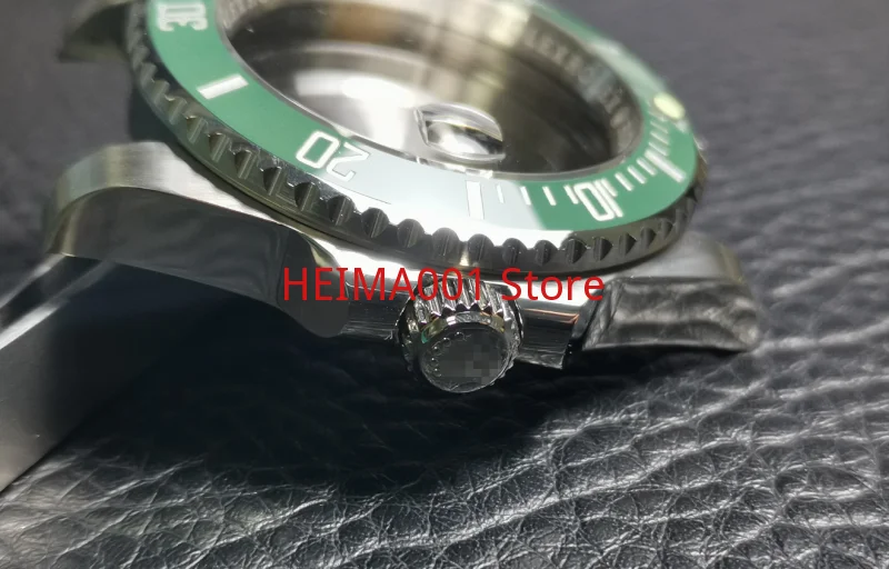 

Sapphire Crystal 316L Stainless Steel 44mm Green Water Ghost Watch Bezel Modified Watch Case for Japan Seiko NH35A Movement