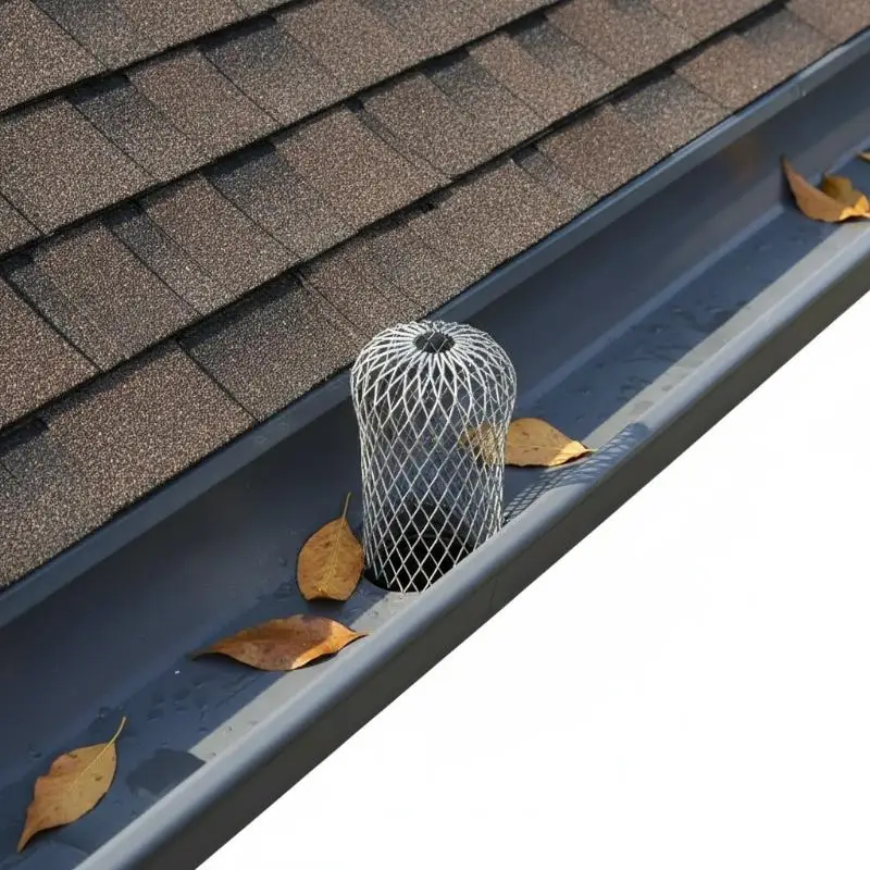 4pcs Metal Aluminum Filter Mesh Gutter Leaf Debris Mud Trap Guards Drain Pipe Cover Downpipe Guttering System Waterproof