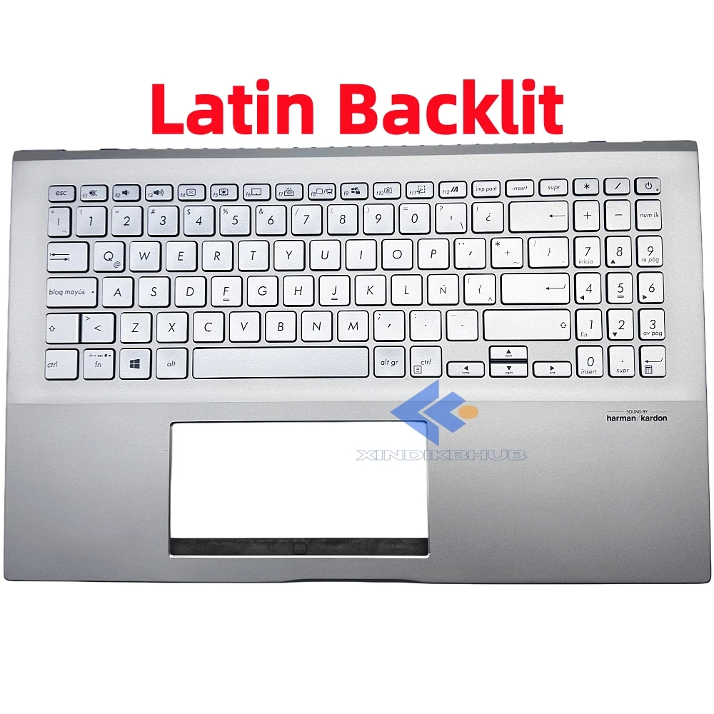 XIN-Latin-UK layout Backlight Laptop Keyboard For ASUS Vivobook S15 X532 S532 X532FA X532FL X532E SN6580BLSG With C shell