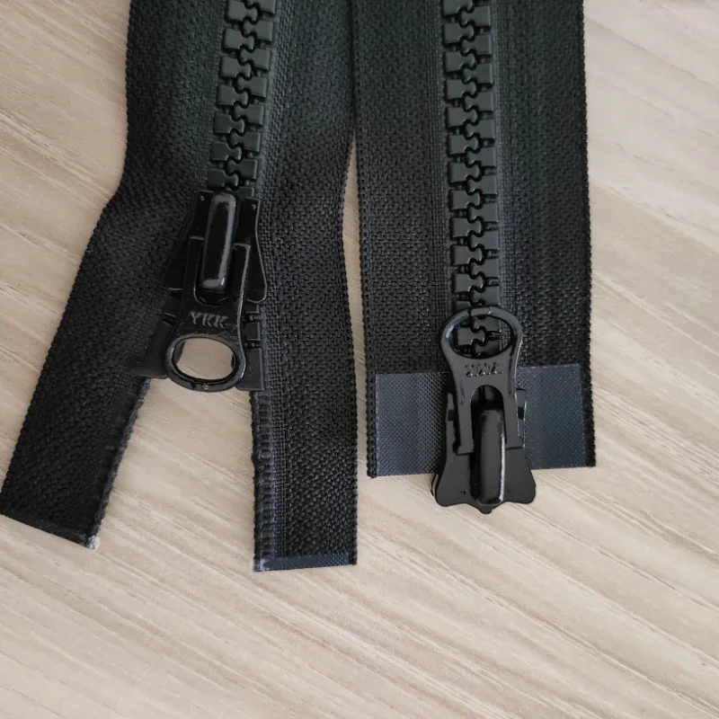 3pcs/Lot 8# 73cm To 78cm Long Ykk Zipper Resin Black Double Head Slider Two-way Fastener Down Jacket Repair Sewing Accessory