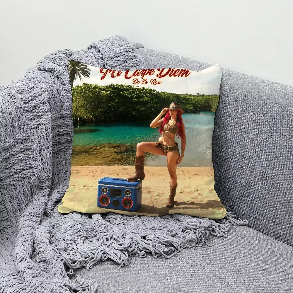 D-De La R-Rose Mi Carpe Diem 30x30cm 45x45cm Pillow Case Decor Protective Covers Comfortable Soft For Sofa Living Room Home Offi