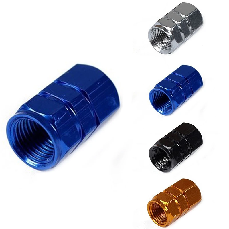 4-Silver Car Tire Valve Stems Knurling Style Tire Valve Aluminum Tire Wheel Stem Air Valve for US Schrader