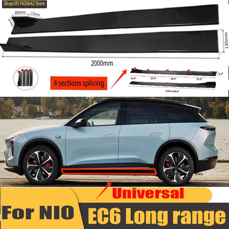 

Universal Car Side Skirt 8 Pcs 2.2m Winglet Splitters Lip Side Spoiler For Wei Lai Nio EC6 EP9 ES3 ES6 ES7 ES8 ET5 ET7 EL7