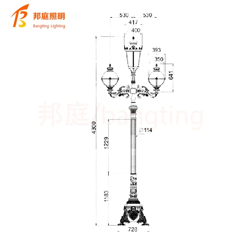 European garden lights wall lamp villa park chapiter waterproof outdoor landscape lights lawn lamp street light