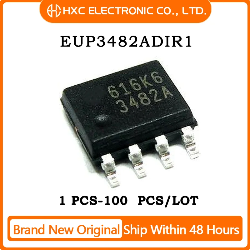 

10/50/100PCS 100% New EUP3482ADIR1 EUP3482A EUP3482 3482A sop-8 Chip