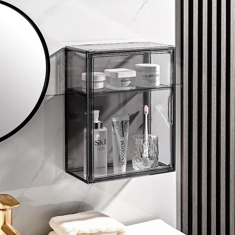 Boîte de rangement transparente en acrylique, organisateur de rangement empilable de bureau avec couvercle magnétique, vitrine anti-poussière à collectionner