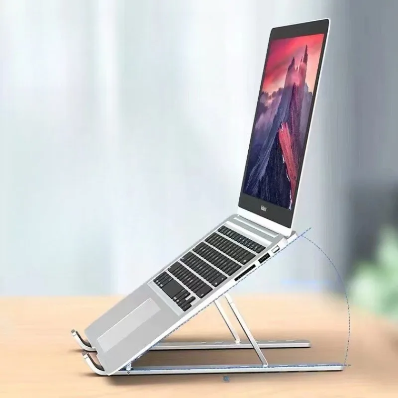 Portable Laptop Stand Foldable ABS Material, Adjustable Desktop Height, Heat Dissipation, Laptop Stand, Storage Rack Laptop Arm