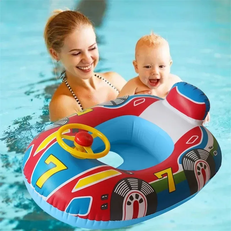 Inflatable Children Swimming Ring Toys Water Play Game Seat Bathtub Float Toddler Swim Circle Summer Fun Pool Summer Beach Party