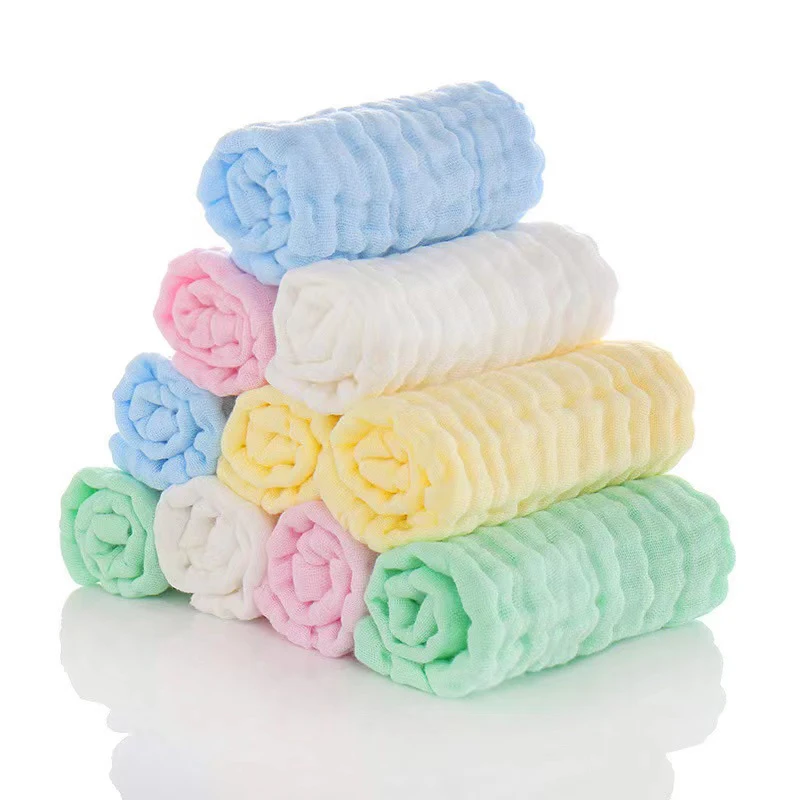 5 PCS 30x30cm  Cotton Soft Baby Towels Baby Face Towel Handkerchief Bathing Feeding Face Washcloth Wipe burp cloth