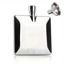 1Pc 100ml / 4Oz Without Funnel Flat Vodka Hip Flask Stainless Steel Portable Camping Flagons Liquor Whiskey Bottle Men Gift