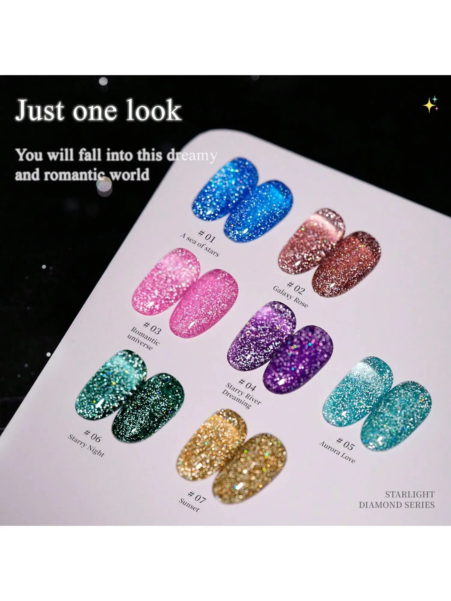 1 قطعة 10 مللي طلاء أظافر لامع عاكس مبهر - طلاء أظافر ثلاثي الأبعاد بدون مسح بالأشعة فوق البنفسجية LED #2