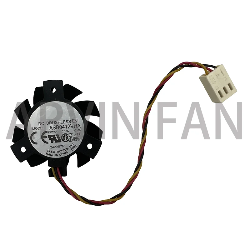 

New 12v 0.16A 0PGH1 Vostro360 2320 ASB0412VHA -C106 Radiator Fan 36mm Diameter