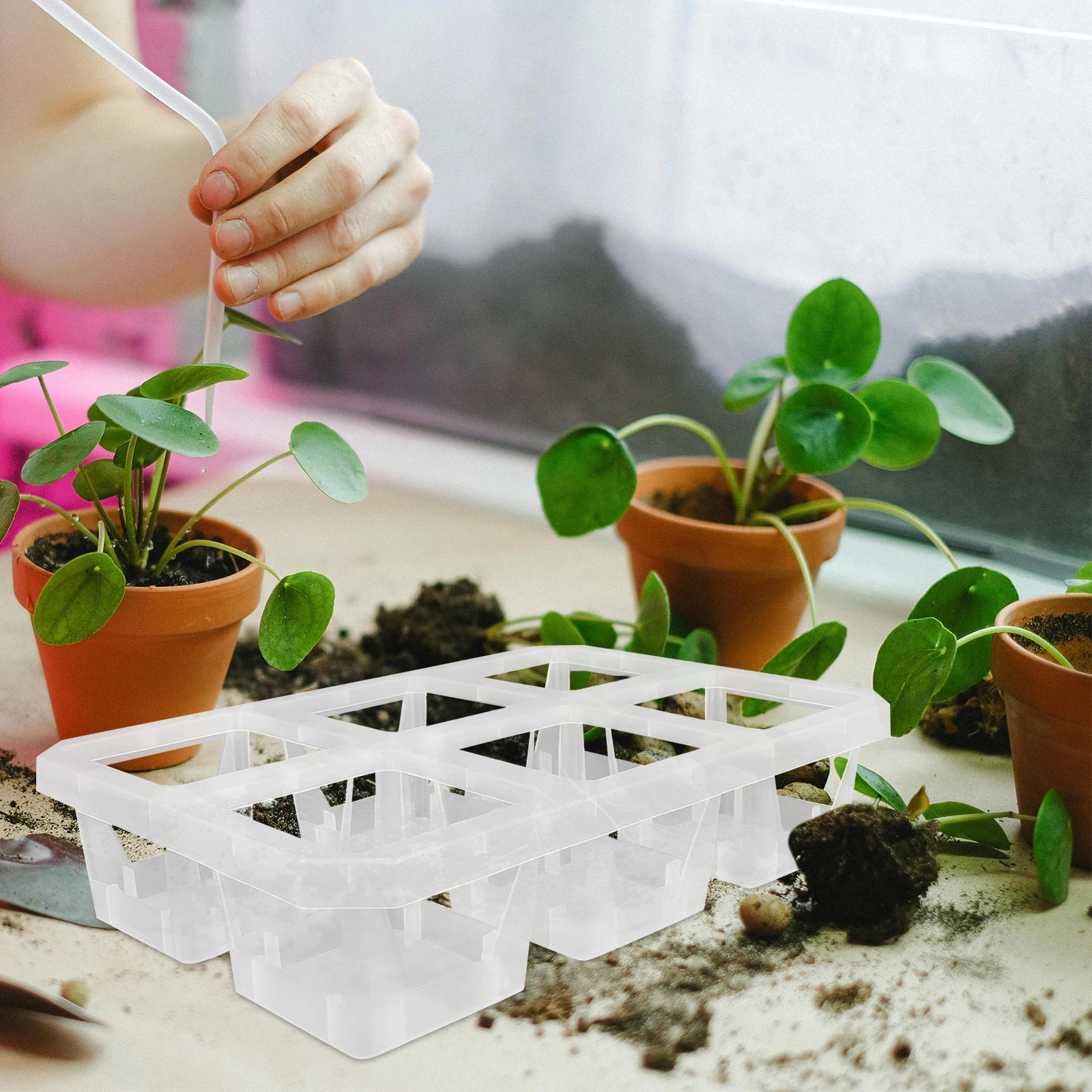 

2pcs Plastic Orchid Pots Root Control Flower Pot Holder For Phalaenopsis Orchids Enhance Growth Display Ventilation Drainage