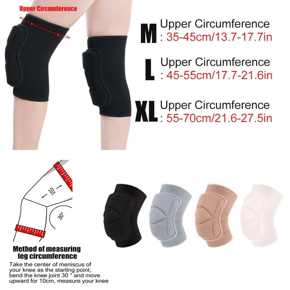 Women Men Non-Slip Knee Brace Soft Knee Pads Compression Sleeve for Volleyball Basketball Running Football Cycling